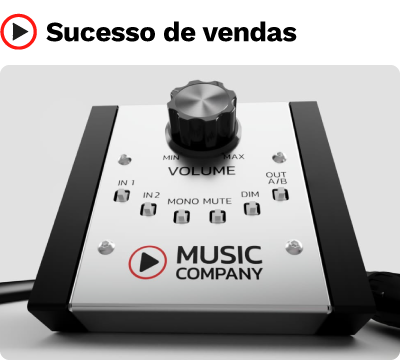 Controlador remoto passivo para monitores exclusivo da Music Company