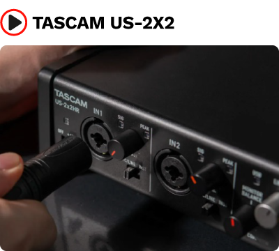 Interface de áudio TASCAM US-2X2HR. Som profissional em suas mãos!