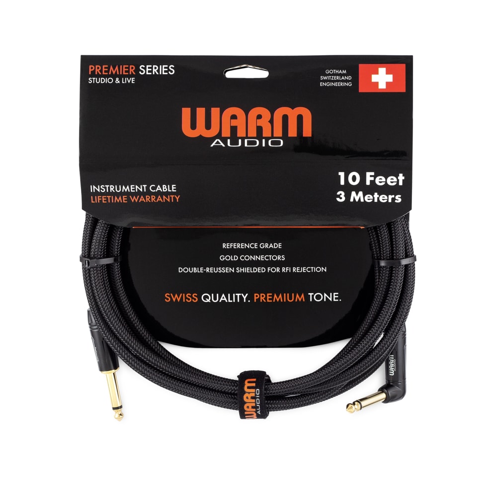 Cabo de instrumento Warm Audio Prem-TS-1RT-10' (3m) TS/TS  P-10 angulado Premier Series - 1