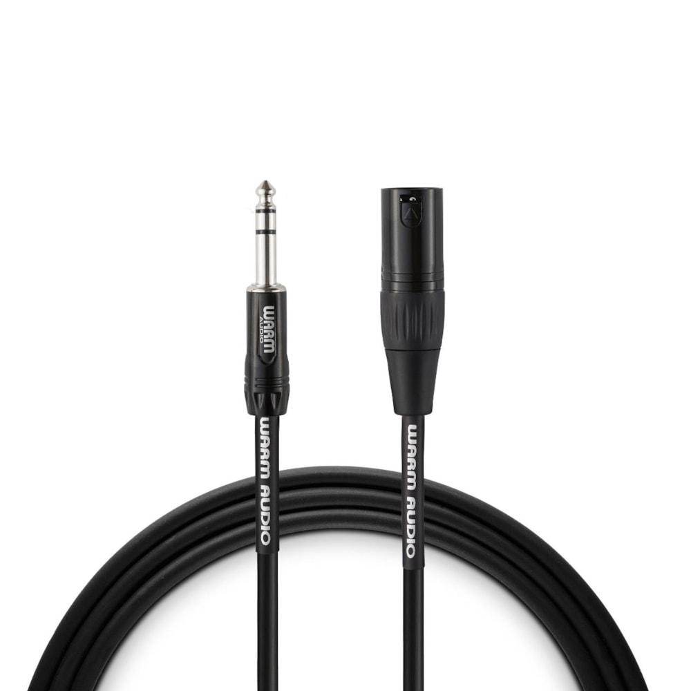 Cabo XLR para estúdio e transmissão ao vivo Warm Audio Pro-XLRm-TRSm-6’ (1,8m) TRS/XLR Pro Series