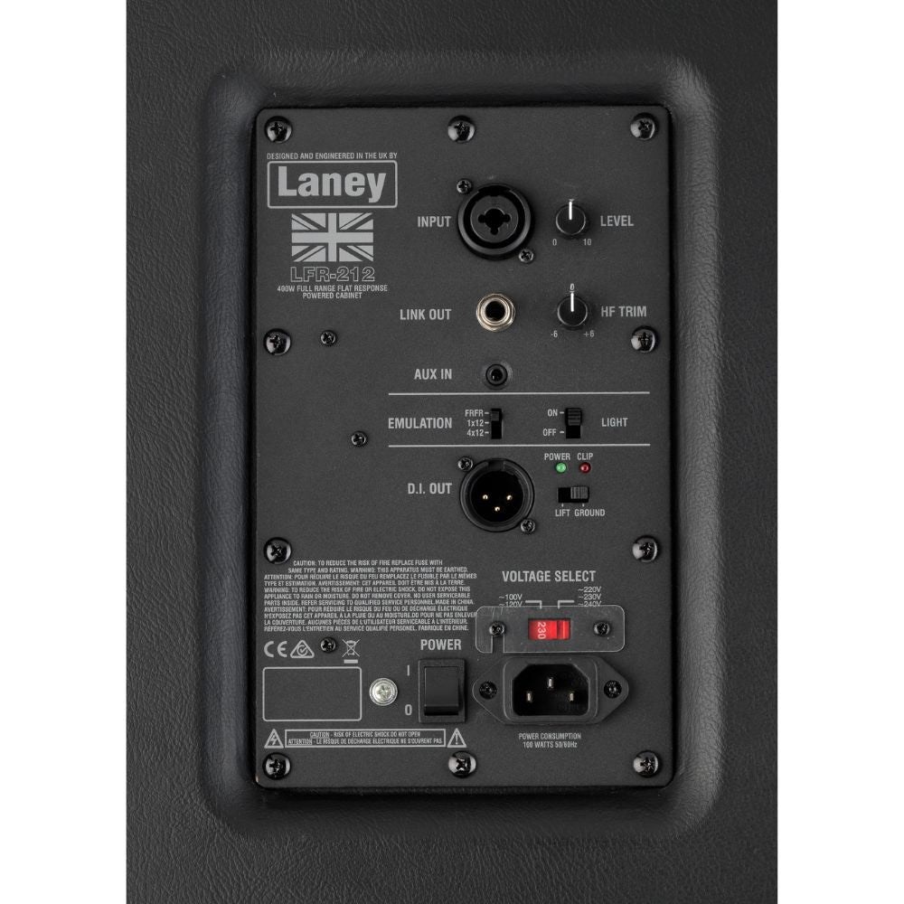 Caixa ativa FRFR Laney LFR-212 para guitarra com pedaleiras ou emuladores 2x12 800W - 3