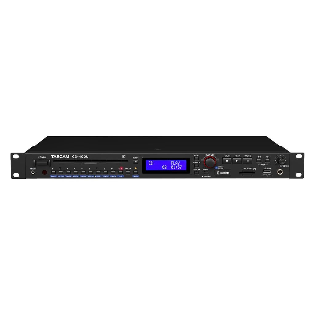 TASCAM CD-400U CDプレーヤー CD/SD/USB Player TASCAM CD-400U com Bluetooth e Rádios AM/FM