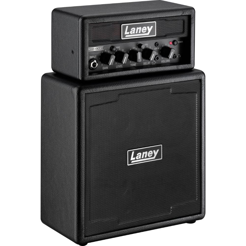 Combo portátil com pilhas para guitarra Laney MINISTACK-IRON 6W com drive, delay e conexão LSI - 1