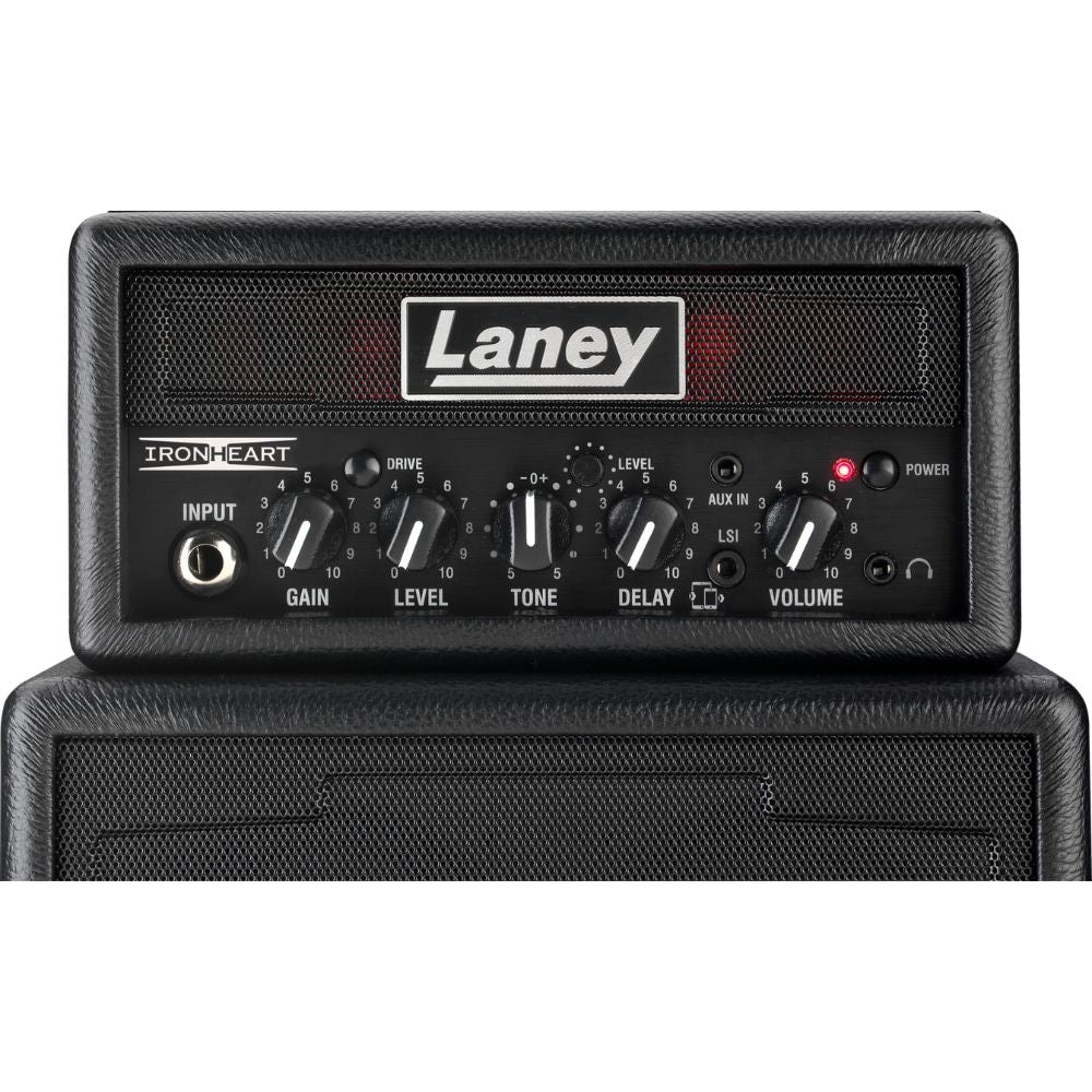 Combo portátil com pilhas para guitarra Laney MINISTACK-IRON 6W com drive, delay e conexão LSI - 2