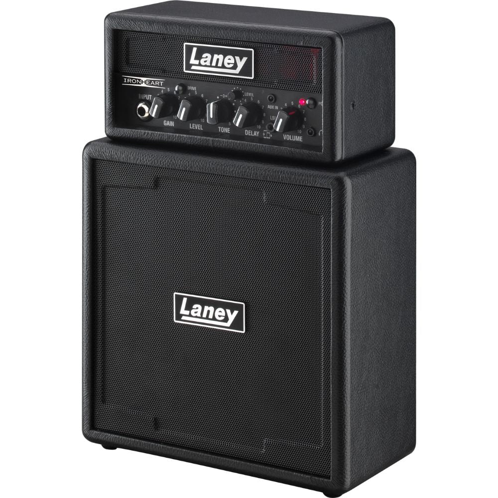 Combo portátil com pilhas para guitarra Laney MINISTACK-IRON 6W com drive, delay e conexão LSI - 3