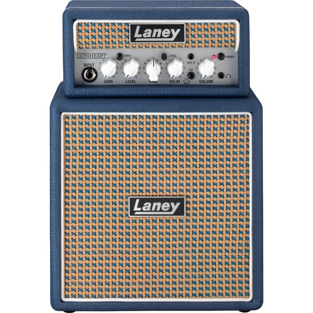 Combo portátil com pilhas para guitarra Laney MINISTACK-LION 6W com drive, delay e conexão LSI - 1