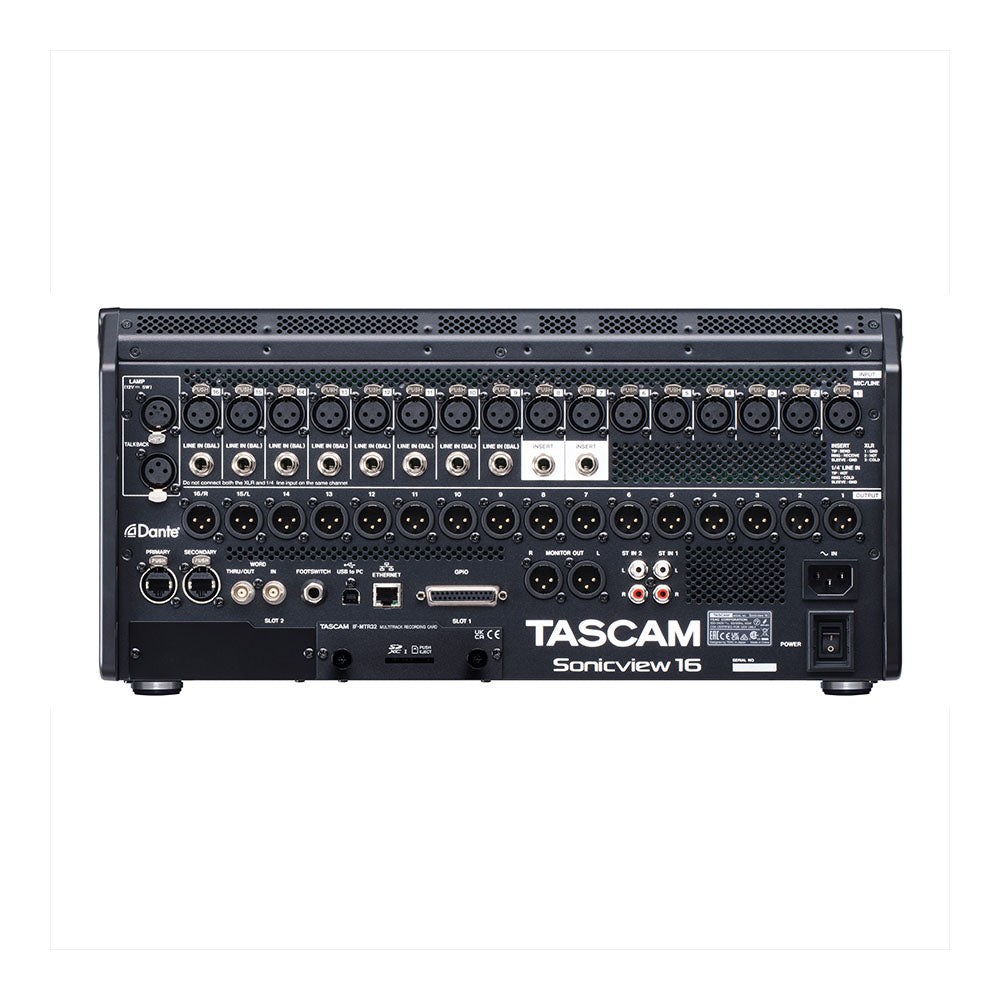 Console de mixagem TASCAM Sonicview 16XP modular digital Dante 32 bits/96KHz com até 44 entradas - 3