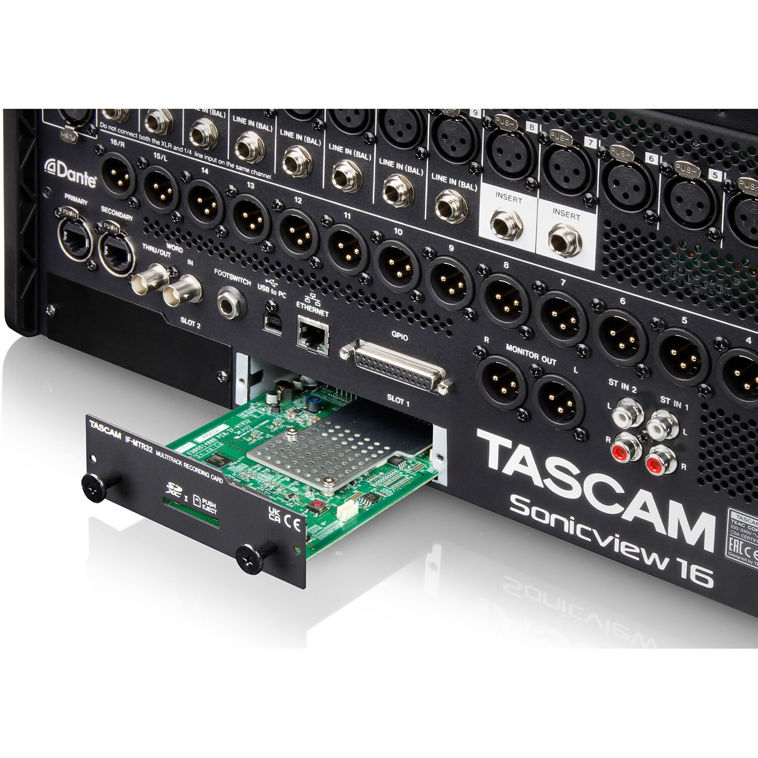 Console de mixagem TASCAM Sonicview 16XP modular digital Dante 32