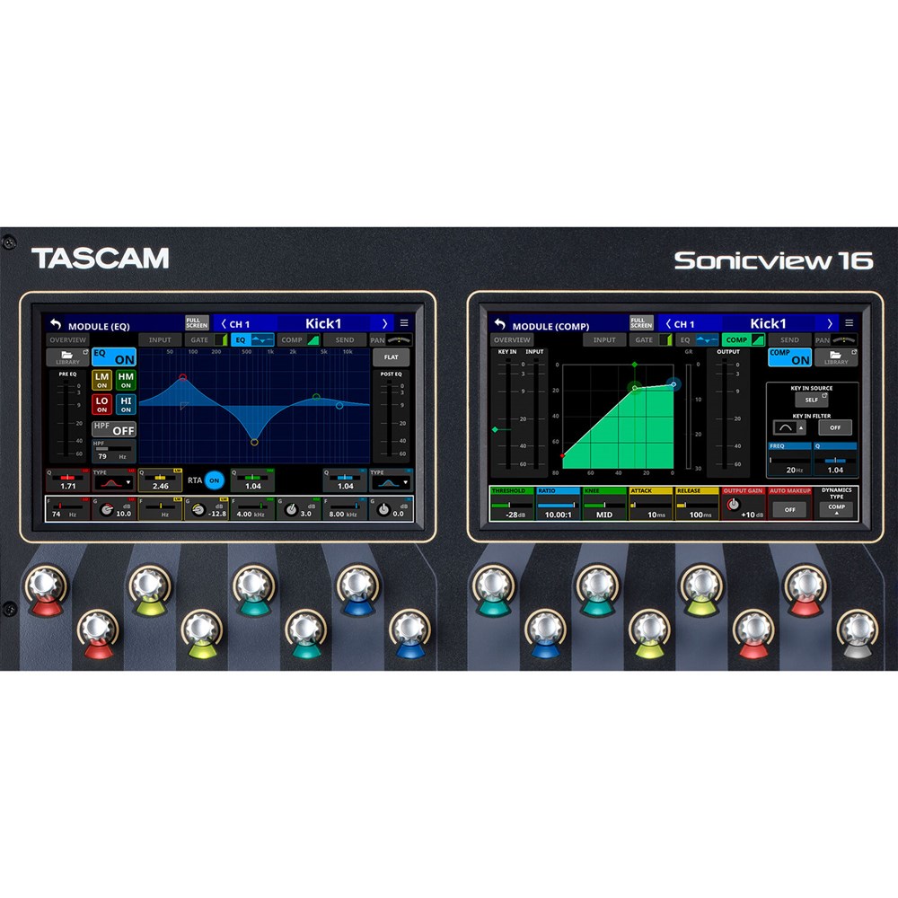 Console de mixagem TASCAM Sonicview 16XP modular digital Dante 32 bits/96KHz com até 44 entradas - 6