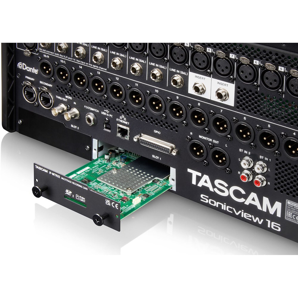 Console de mixagem TASCAM Sonicview 24XP modular digital Dante 32 bits/96KHz com até 44 entradas - 5