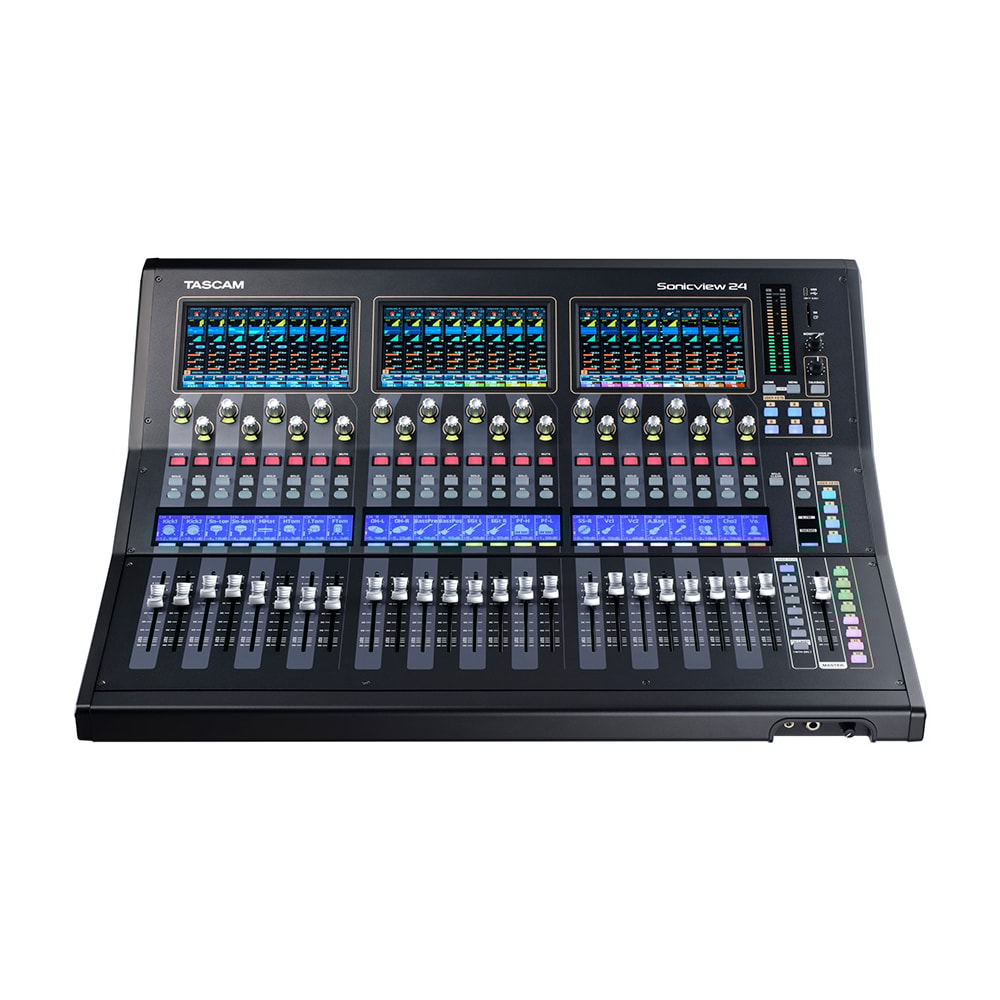 Console de mixagem TASCAM Sonicview 24XP modular digital Dante 32 bits/96KHz com até 44 entradas