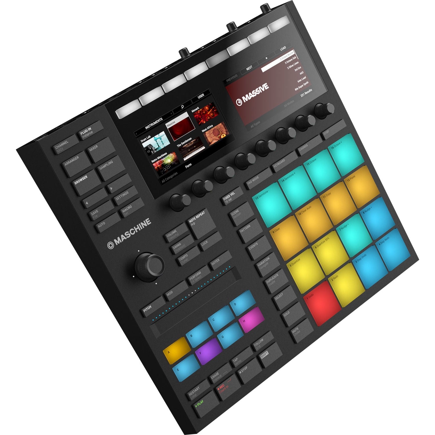 Controlador MIDI e interface de áudio USB com pads Native Maschine MK3