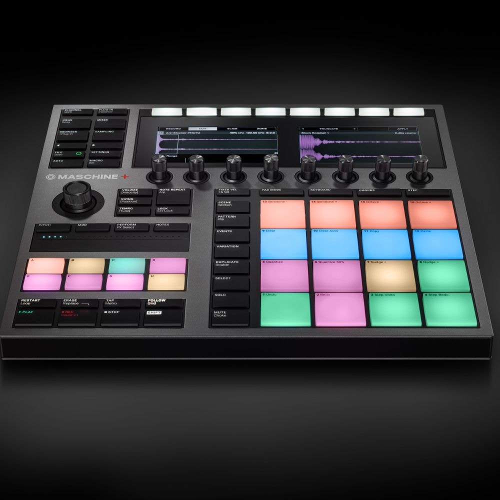 Controlador MIDI Native interface de áudio e sampler USB Maschine Plus com pads