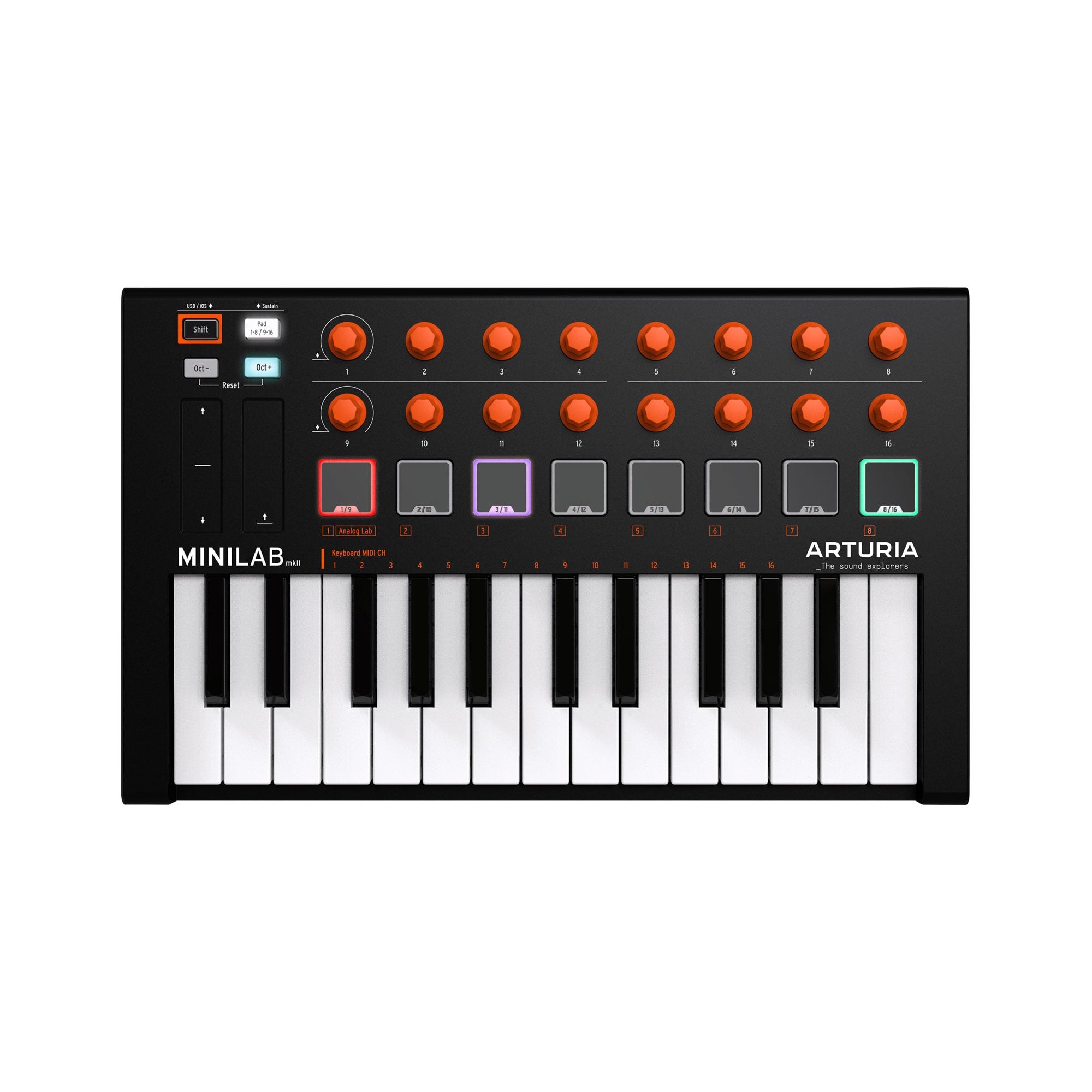 Arturia MINILAB mkII controlador MIDI universal com 1 ano de