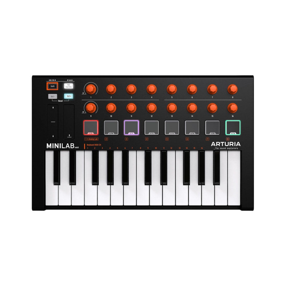 Controlador MIDI USB 25 teclas Arturia Minilab MkII