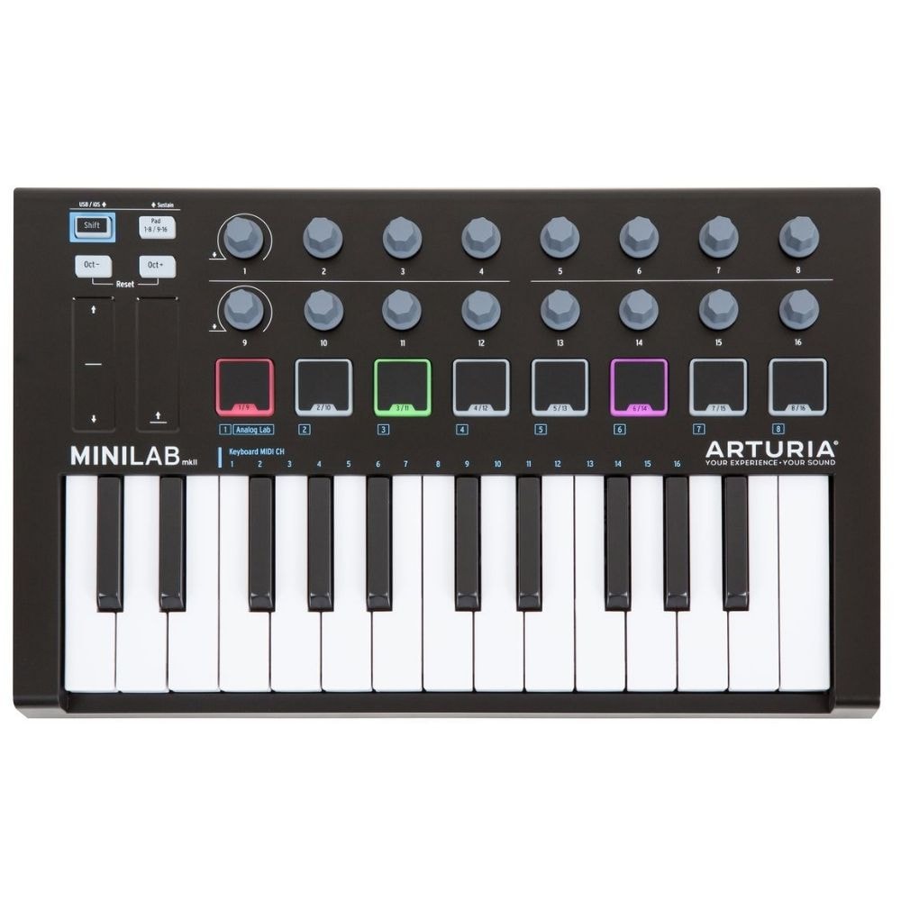 Controlador MIDI USB 25 teclas Arturia Minilab MkII Black Edition