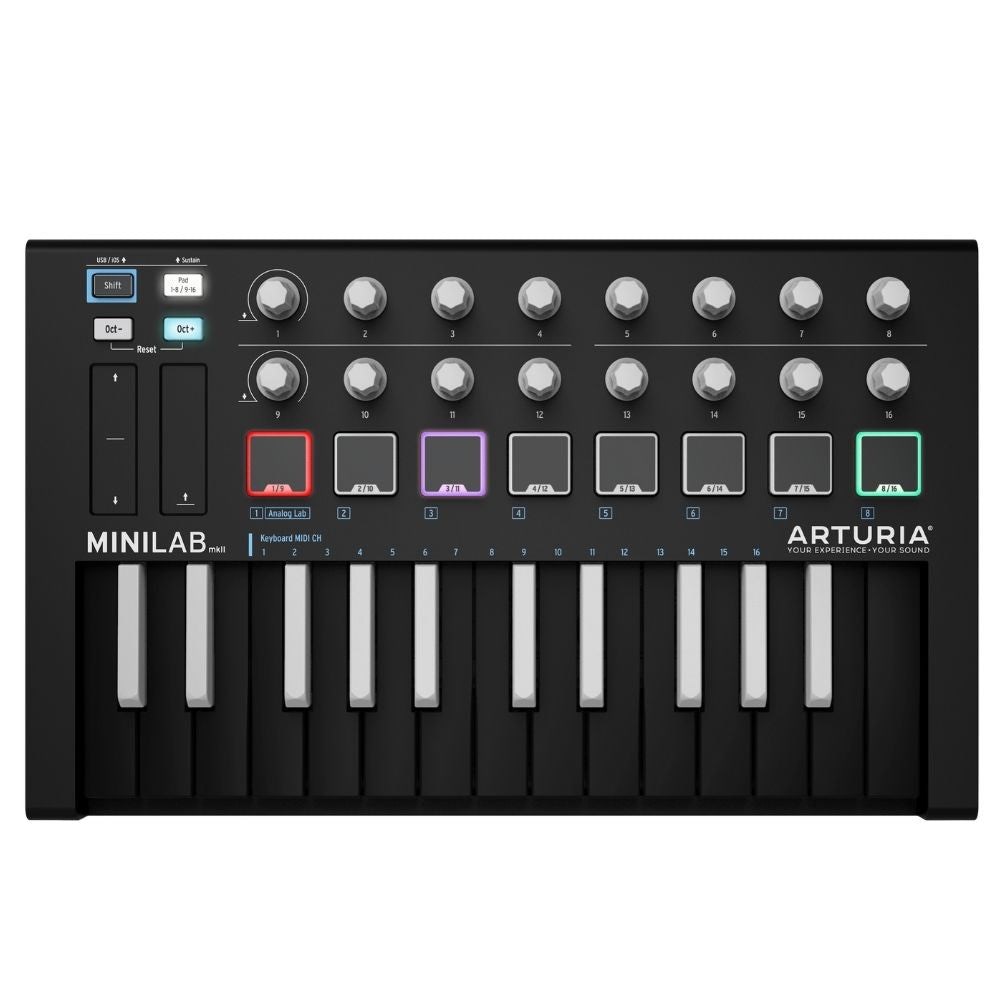 Controlador MIDI USB 25 teclas Arturia Minilab MkII Inverted Edition
