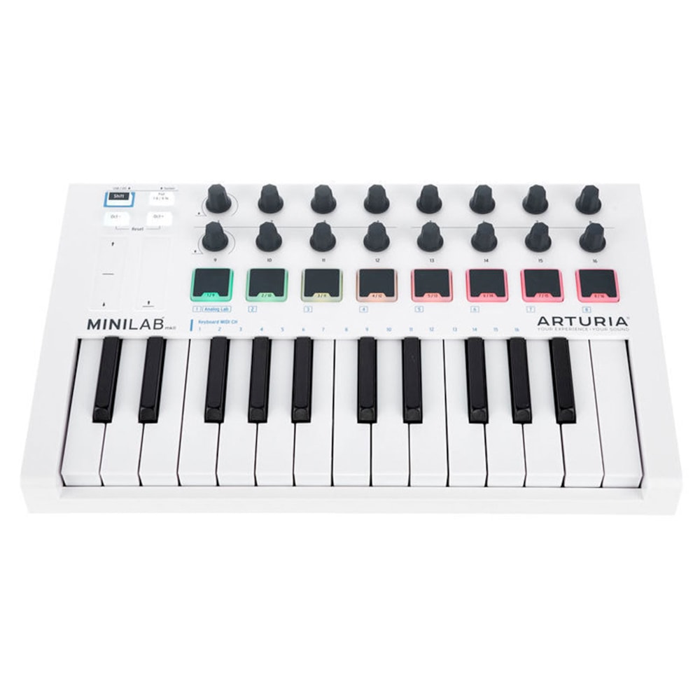 Controlador MIDI USB 25 teclas Arturia Minilab MkII White