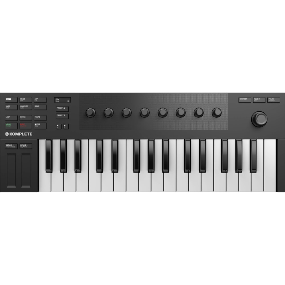 Controlador MIDI USB com 32 teclas mini Native Komplete Kontrol M32