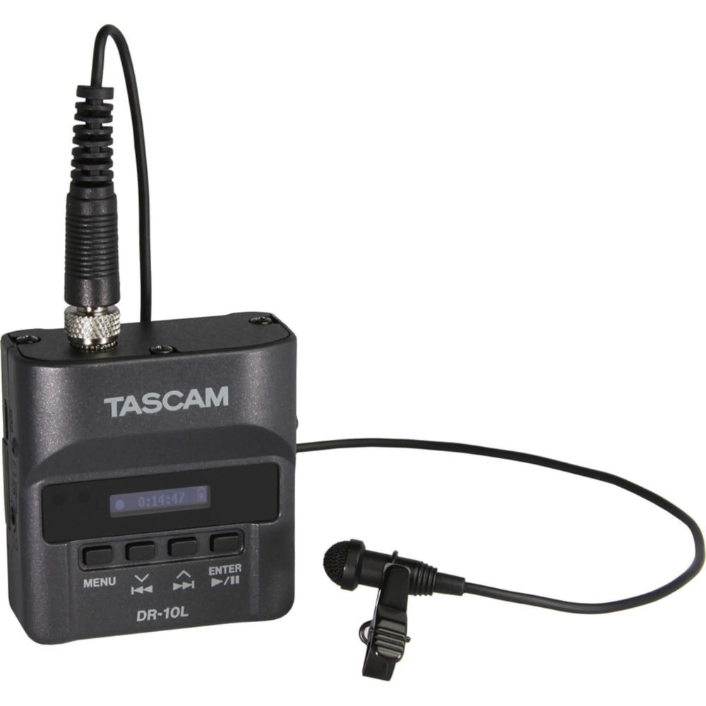 Gravador de áudio com microfone de lapela TASCAM DR-10L