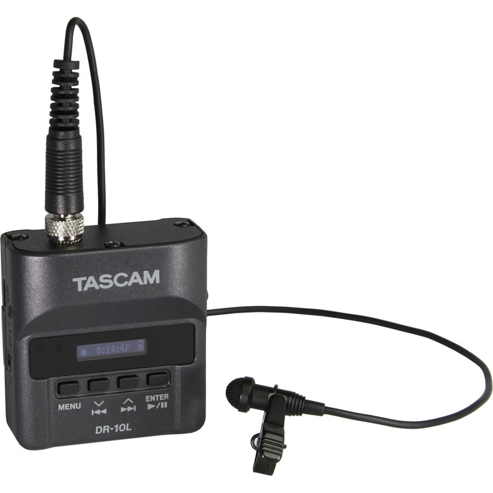 Gravador digital portátil com microfone Lavalier (Lapela) TASCAM - DR-10L