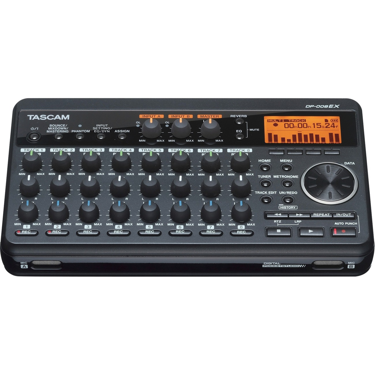 Gravador digital portátil de 8 pistas TASCAM DP-008EX