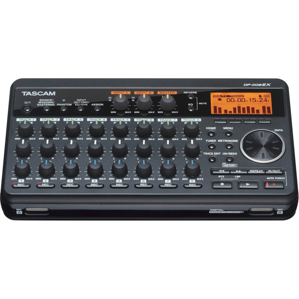 Gravador Digital Portátil de 8 Pistas Tascam DP-008EX  - Open Box