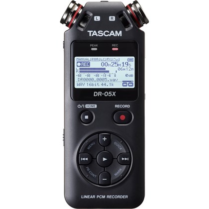 Gravador digital portátil e interface de áudio  TASCAM DR-05X USB com 2 entrada e 2 saídas