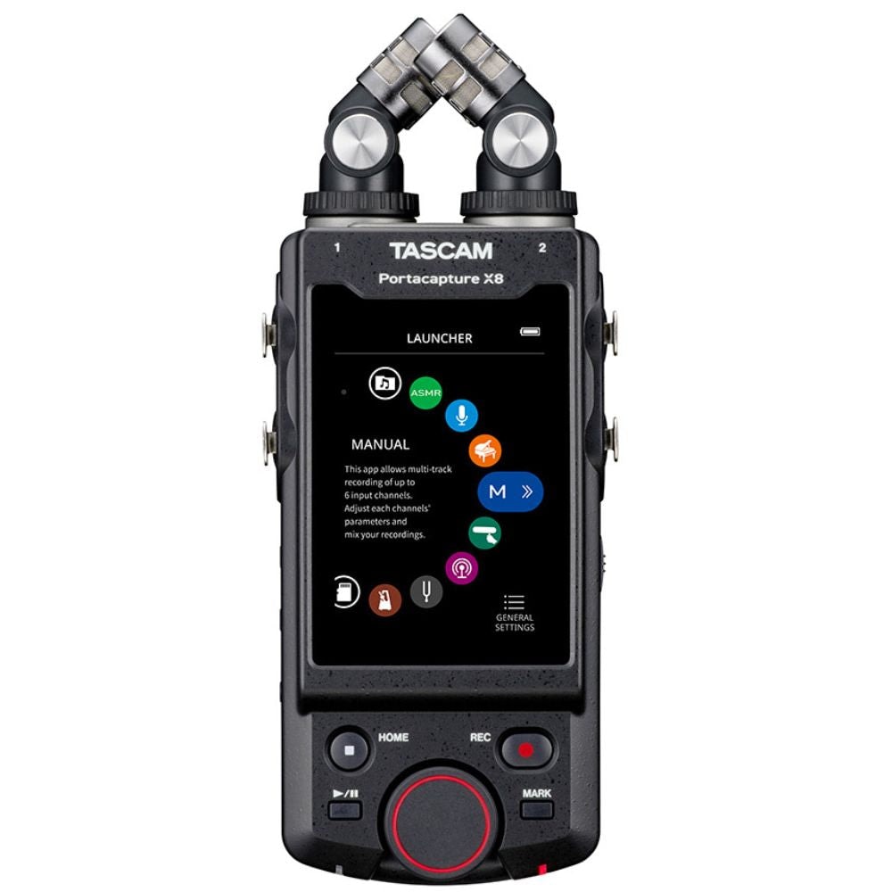 Gravador digital portátil HD TASCAM Portacapture X8 e interface de