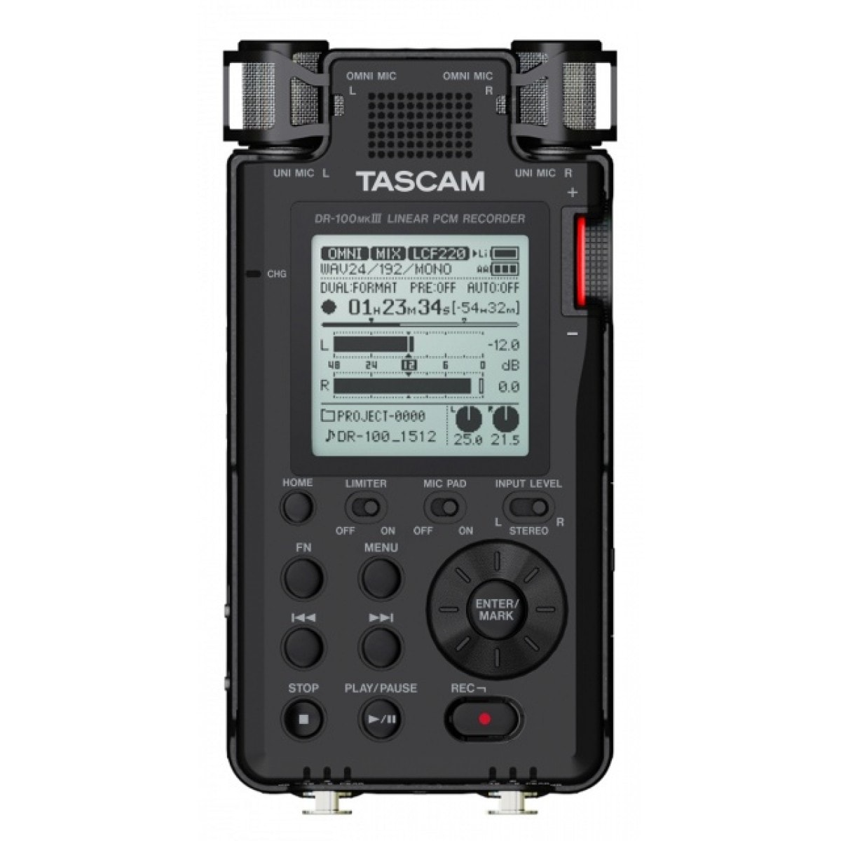 Gravador Portátil Tascam - DR-100MKIII - Open Box