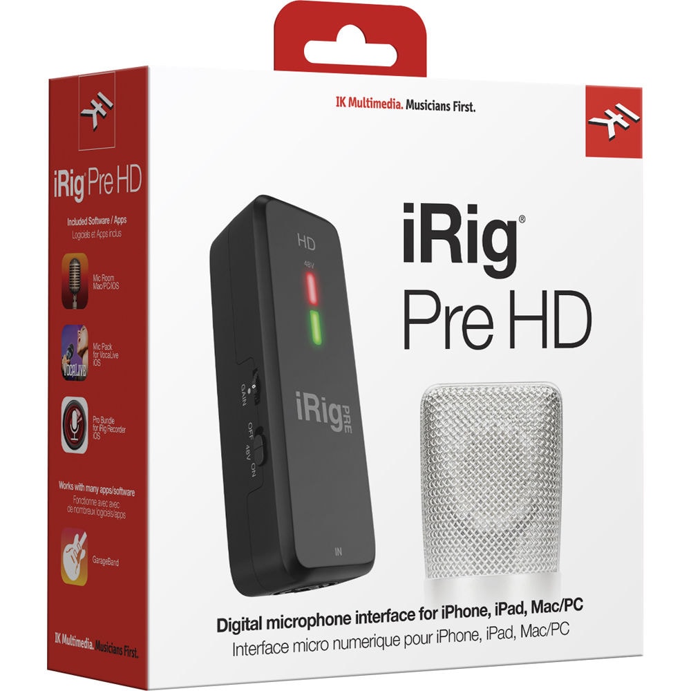 Interface de áudio Ik Multimedia Irig Pre Hd - 5