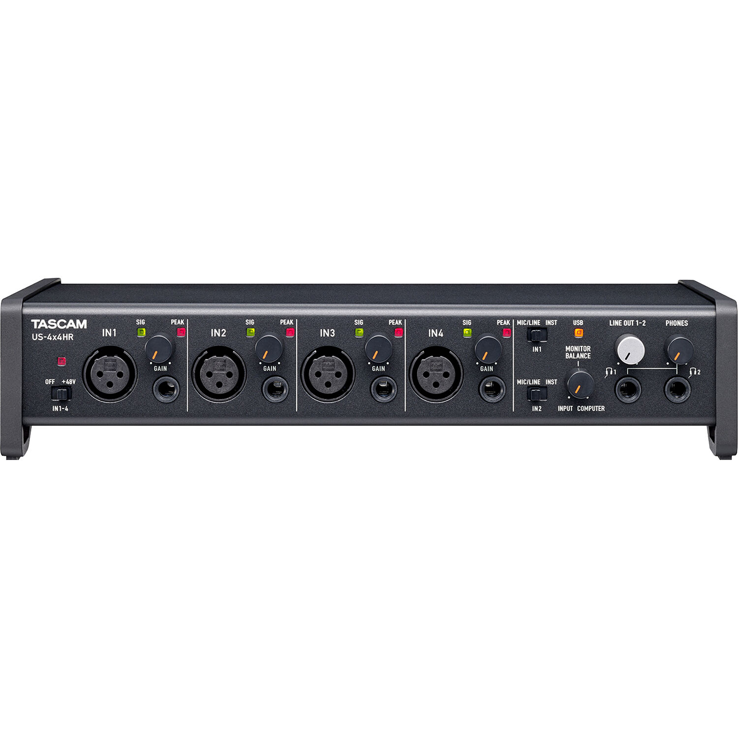 Interface de áudio Tascam US-4x4HR - Open Box Interface de áudio Tascam US-4x4HR - Open Box