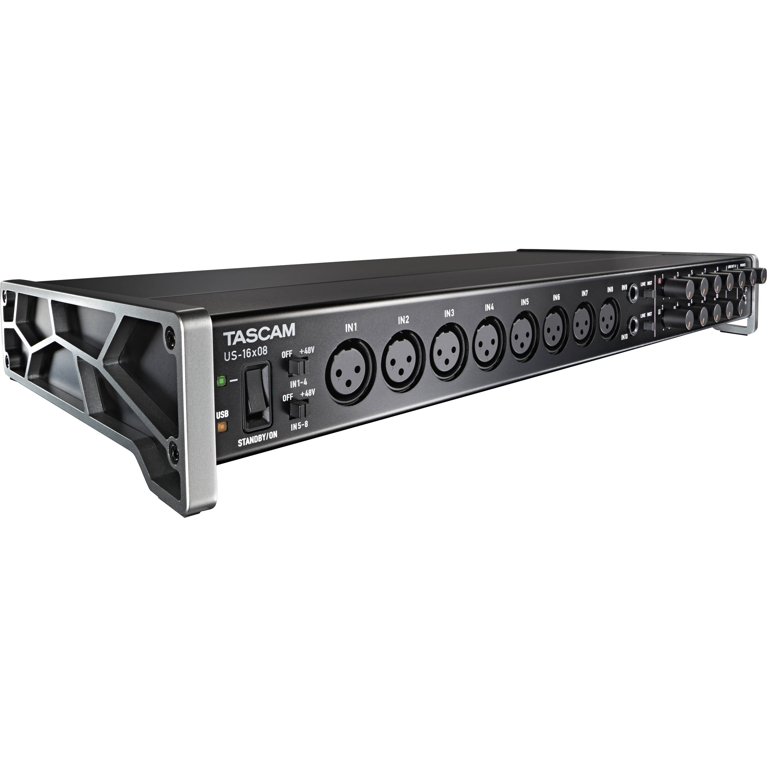 Interface de áudio USB 16 entradas e 8 saídas TASCAM US-16X08
