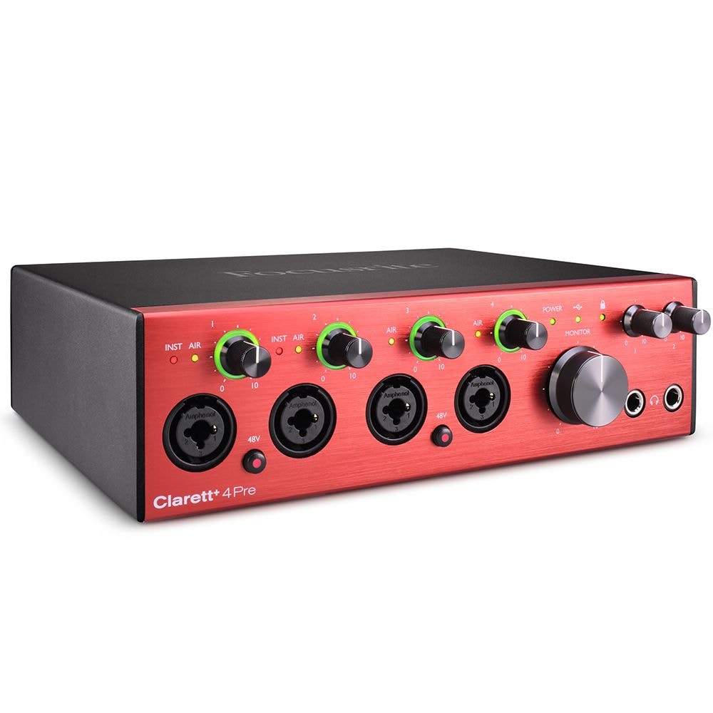 FOCUSRITE Clarett+4 Pre USBオーディオインターフェイス Interface de áudio USB Clarett+ 4Pre Focusrite 8 entradas e