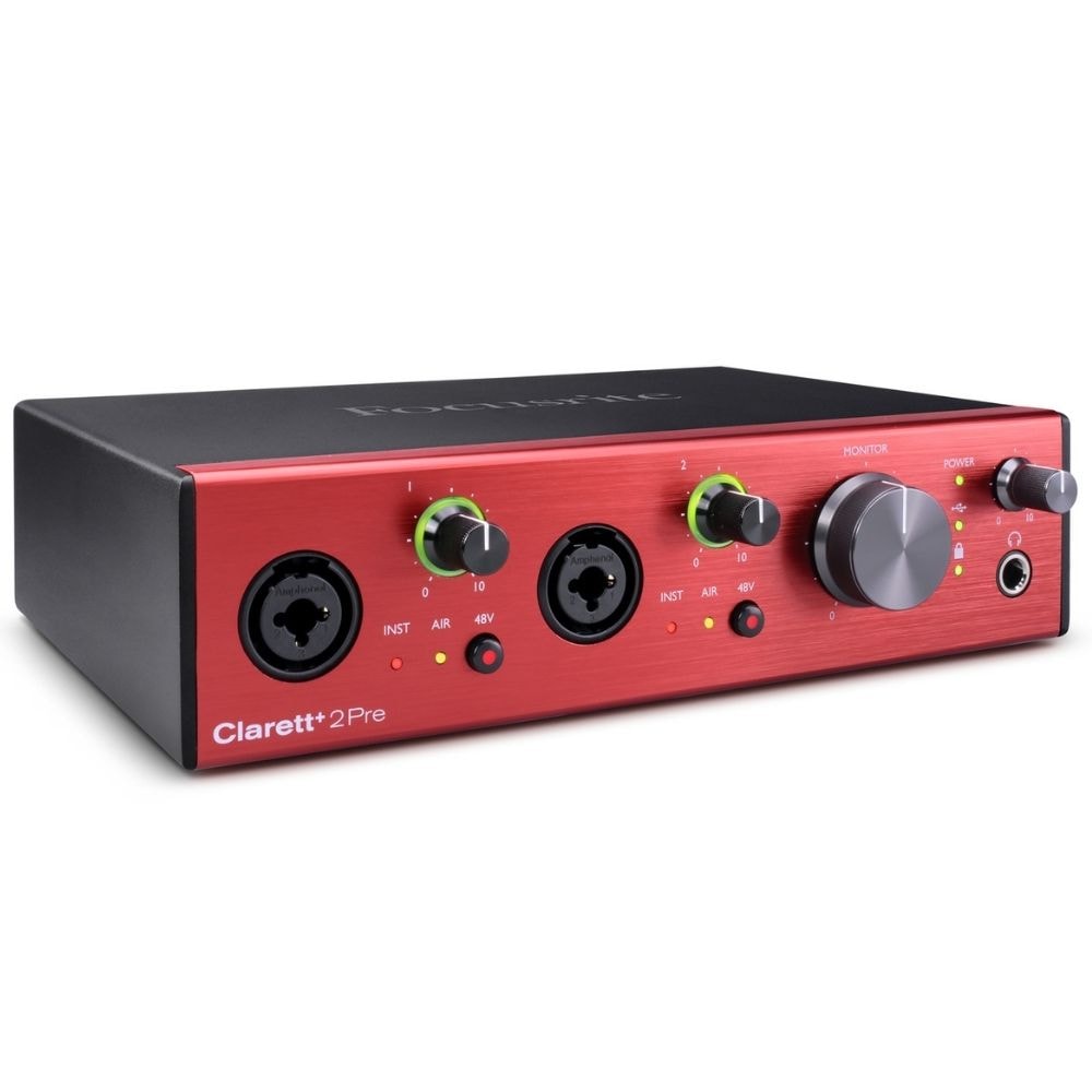 Interface de áudio USB Clarett+ 4Pre Focusrite 8 entradas e