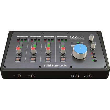 Interface de áudio USB SSL 12 com 4 entradas e 8 saídas com entrada ADAT e MIDI - 2