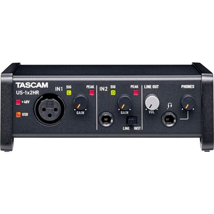 Interface de áudio USB TASCAM US-1X2HR 1 entrada e 2 saídas - 1