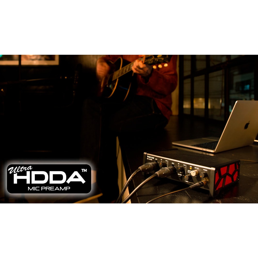 Interface de áudio USB TASCAM US-2X2HR 2 entradas e 2 saídas