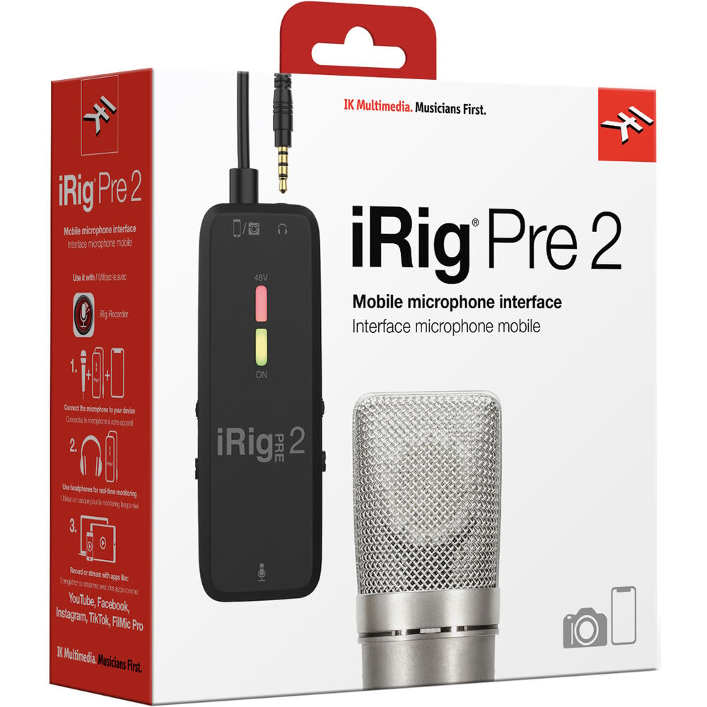 Interface de Microfone Ik Multimedia Irig Pre 2 Xlr - 7