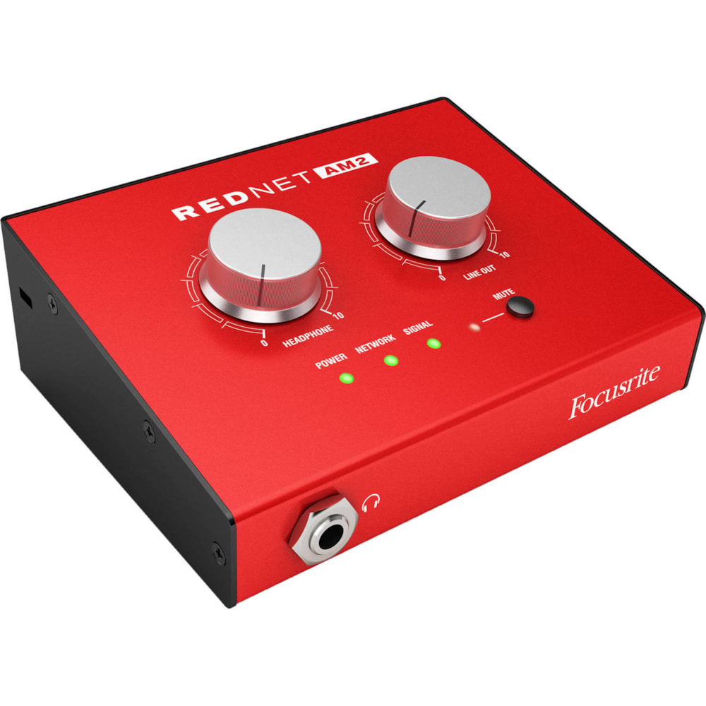 Interface para fones de ouvido DANTE Focusrite RedNet AM2