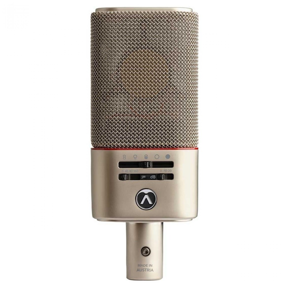 Kit com 2 microfones condensadores diafragma grande com multiplos padrões polares Austrian OC818 Dua - 2