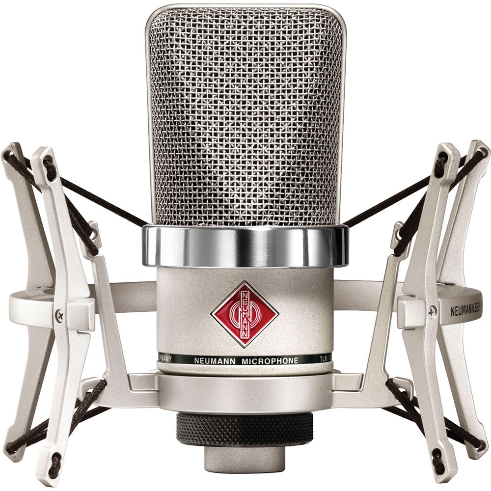 Microfone condensador Neumann TLM 102 diafragma grande Studio Set