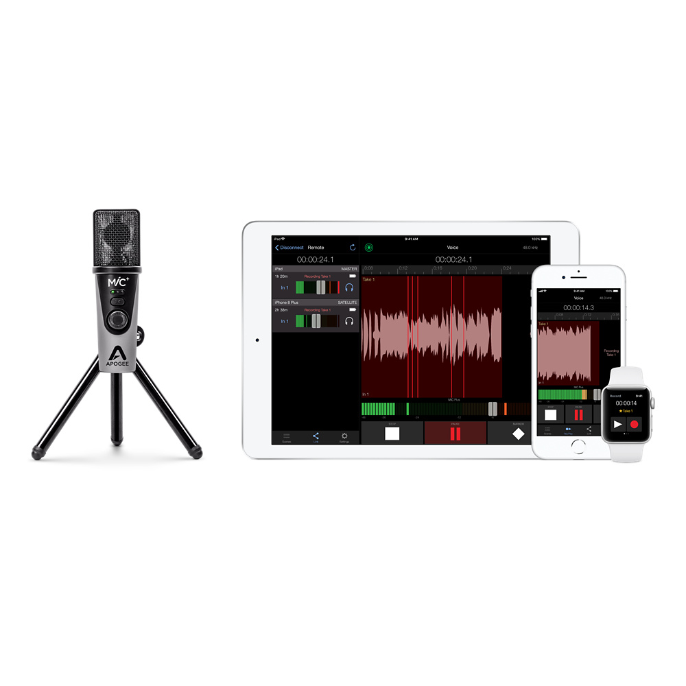 Microfone para gravação live condensador digital USB Apogee Micplus
