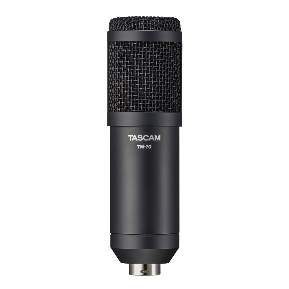 Microfone para podcast dinâmico TASCAM TM-70 diafragma grande supercardioide