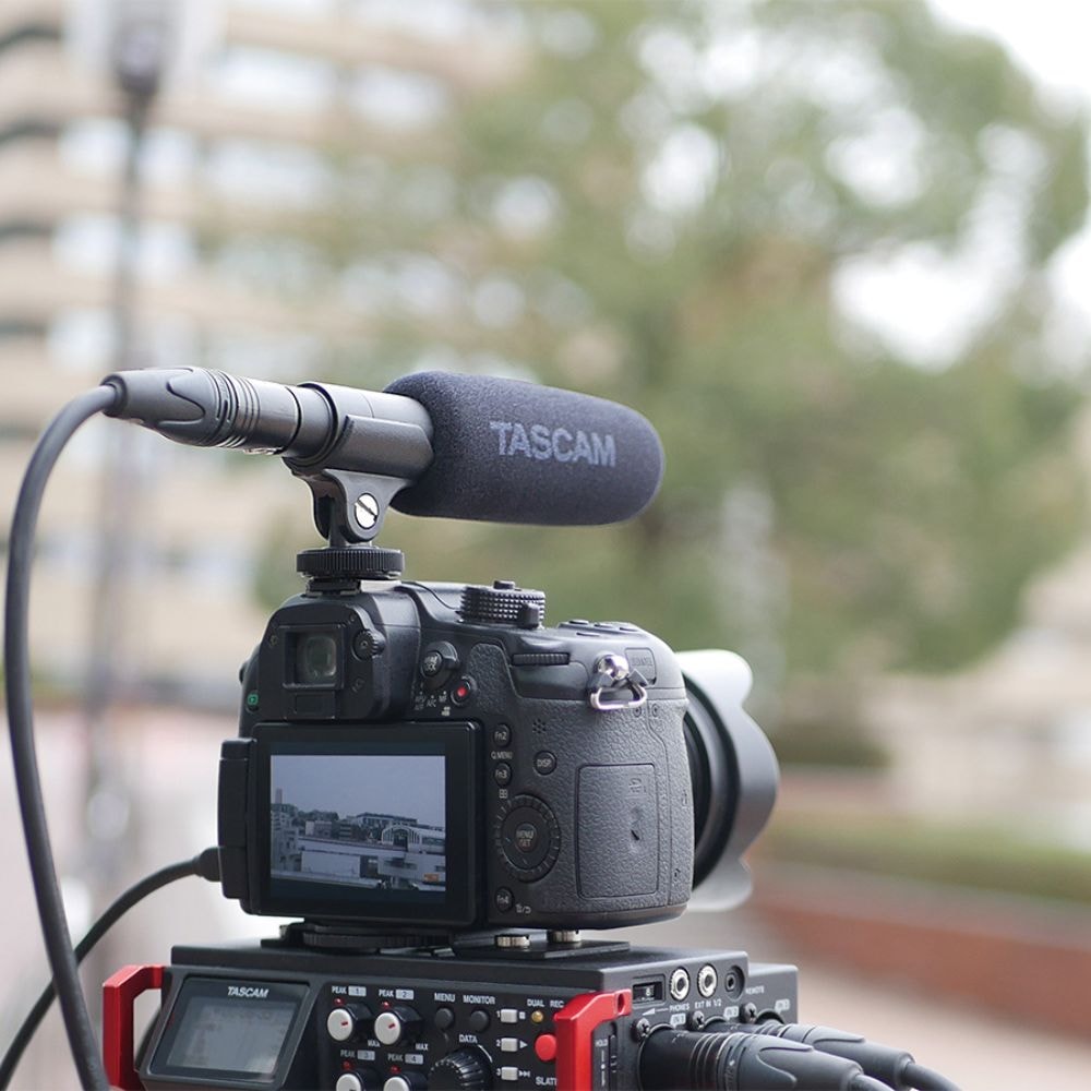 Microfone shotgun condensador TASCAM TM-200SG