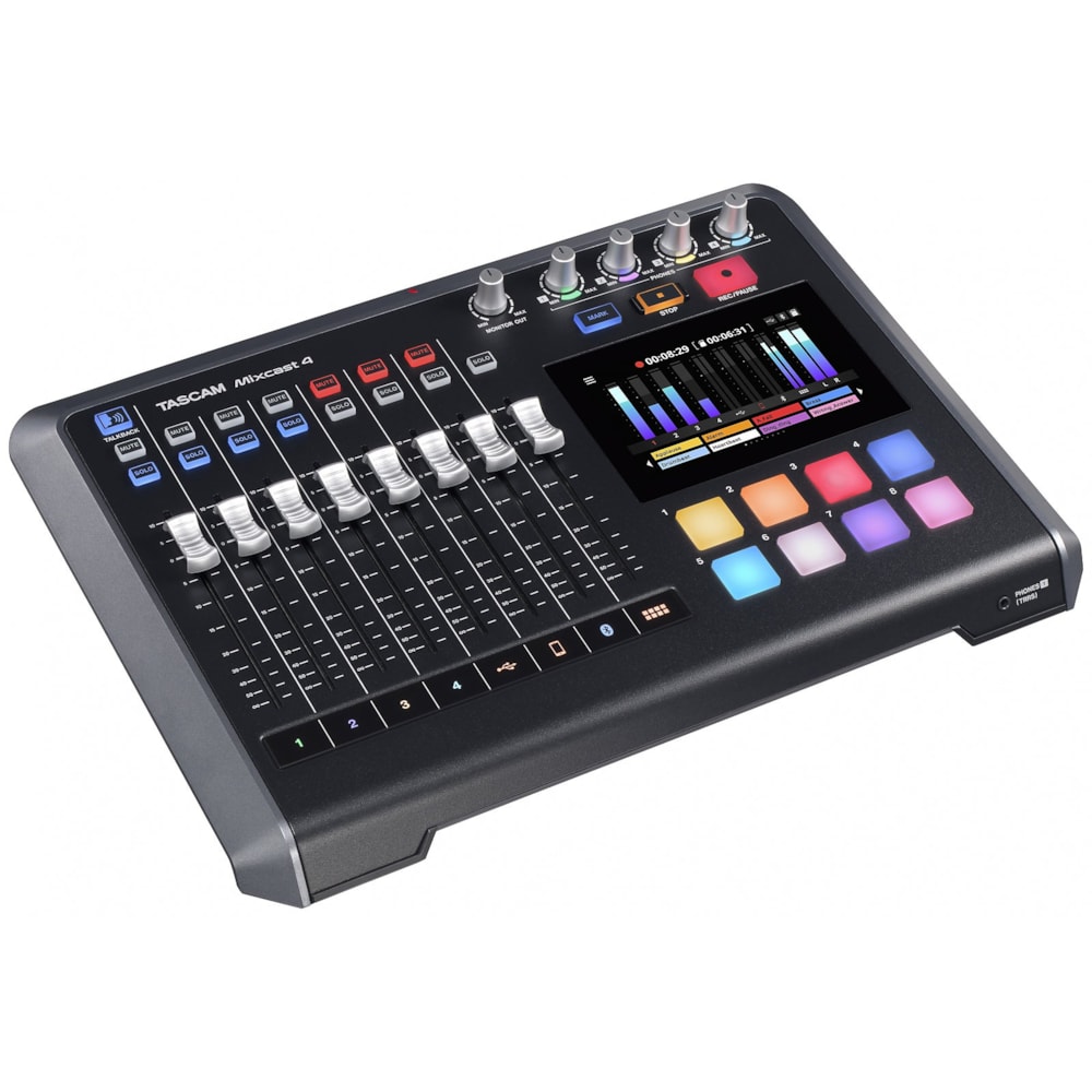 Mixcast 4 TASCAM Mixer para Podcast com Gravador e Interface USB - 2