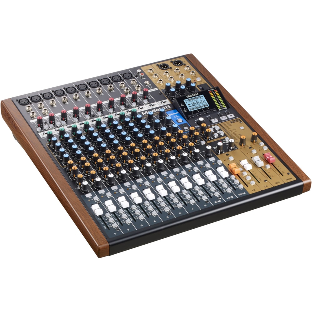 Model 16 TASCAM Mixer analógico com gravador e interface USB - 3