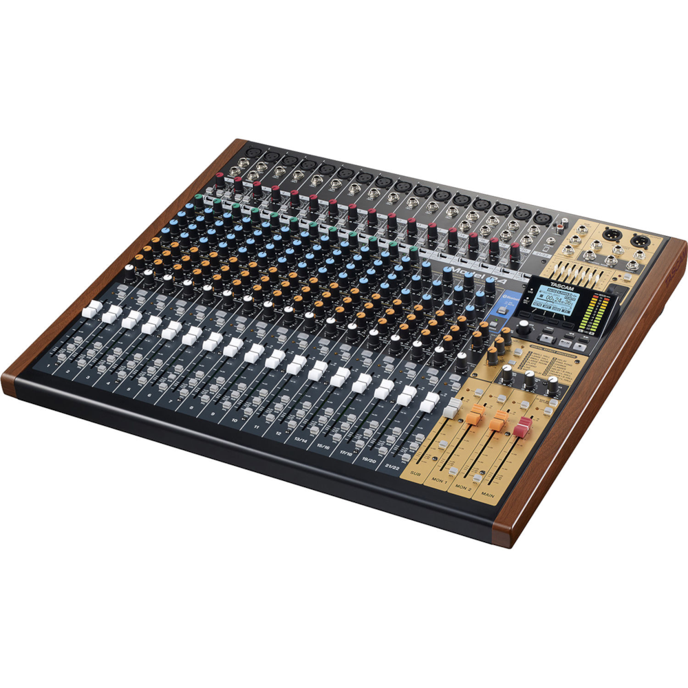 Model 24 TASCAM Mixer analógico com gravador e interface USB - 1