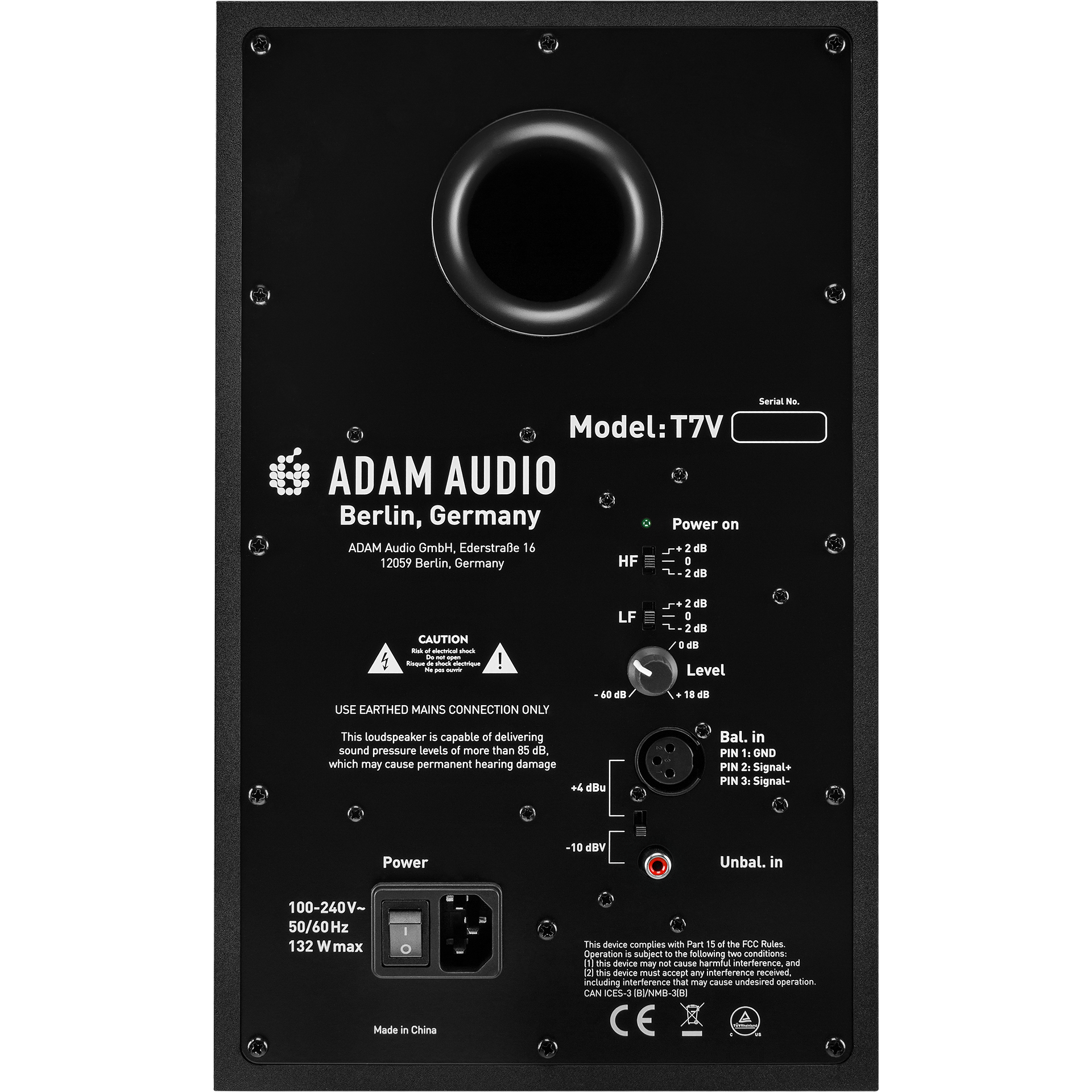 Monitor de áudio T7V ADAM Audio 7 polegadas