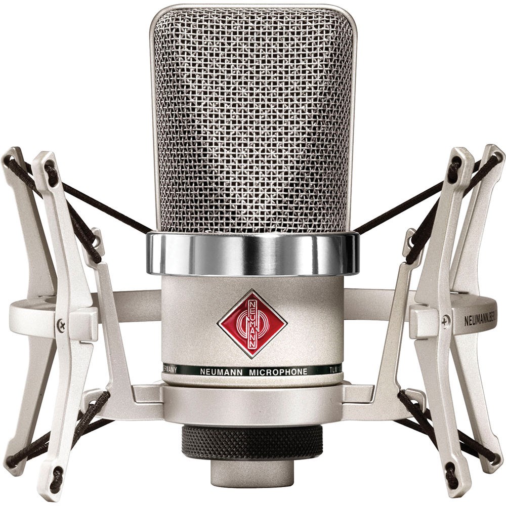 Par de microfones condensador diafragma grande Neumann TLM 102 Studio Set